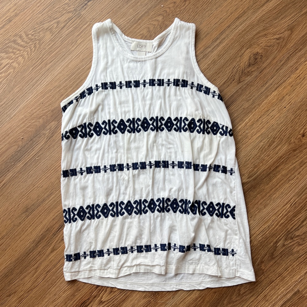 Embroidered tank
